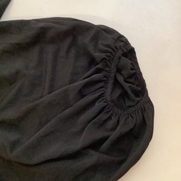 Max Azria Open Front With Neck Tie And Waist Tie Closure Black Top Size XS - Picture 6 of 8